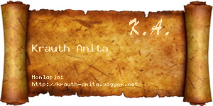 Krauth Anita névjegykártya